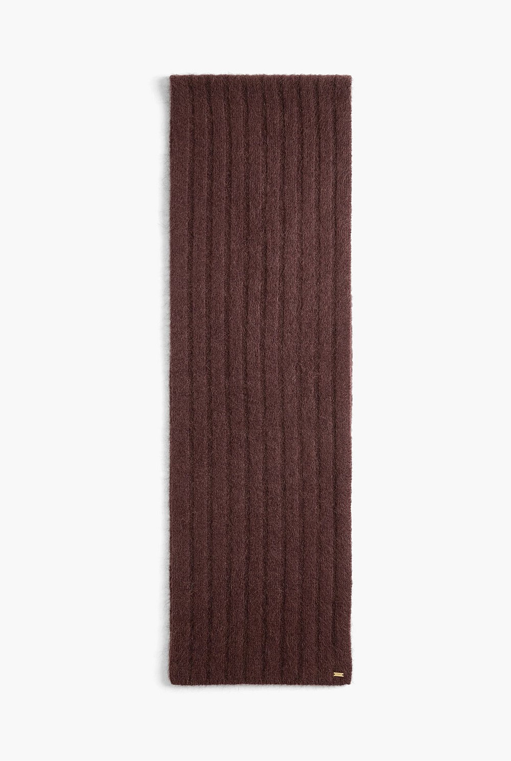 Wide Rib Knit Scarf