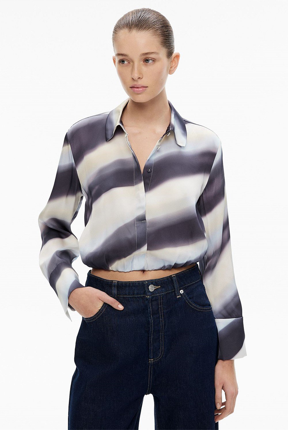 Elasticated Crop Shirt