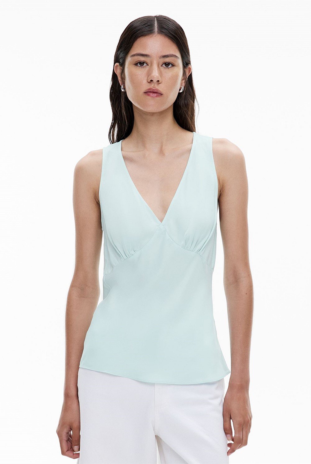 V Neck Cupro Tank