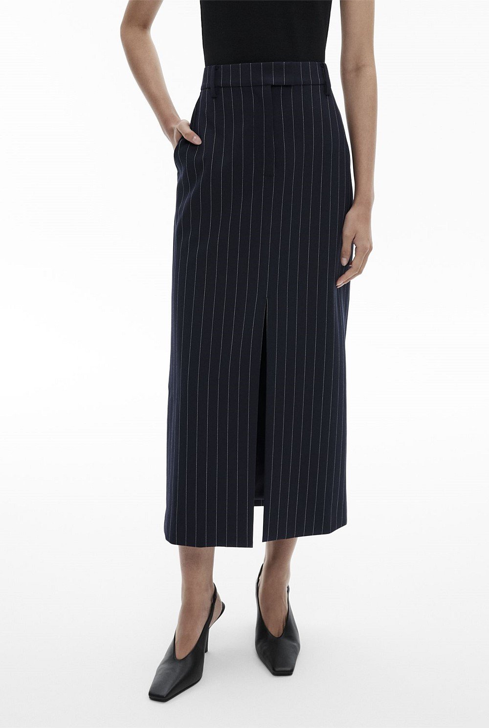 Tailored Midi Skirt