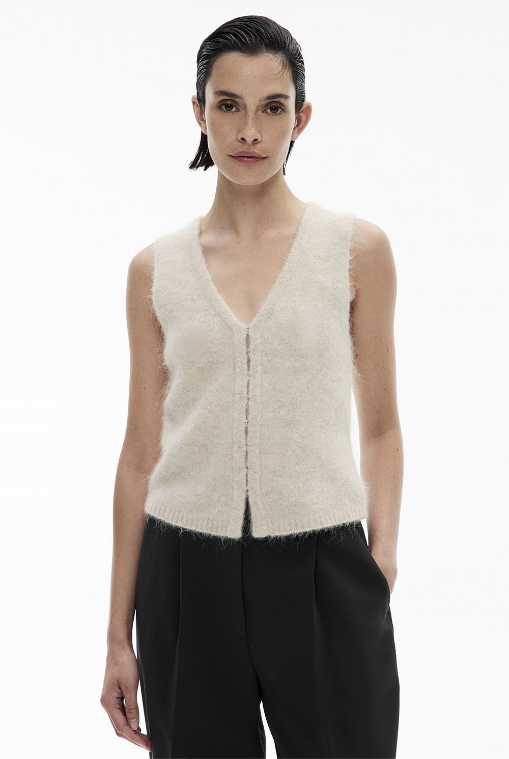 Fluffy Knit Vest