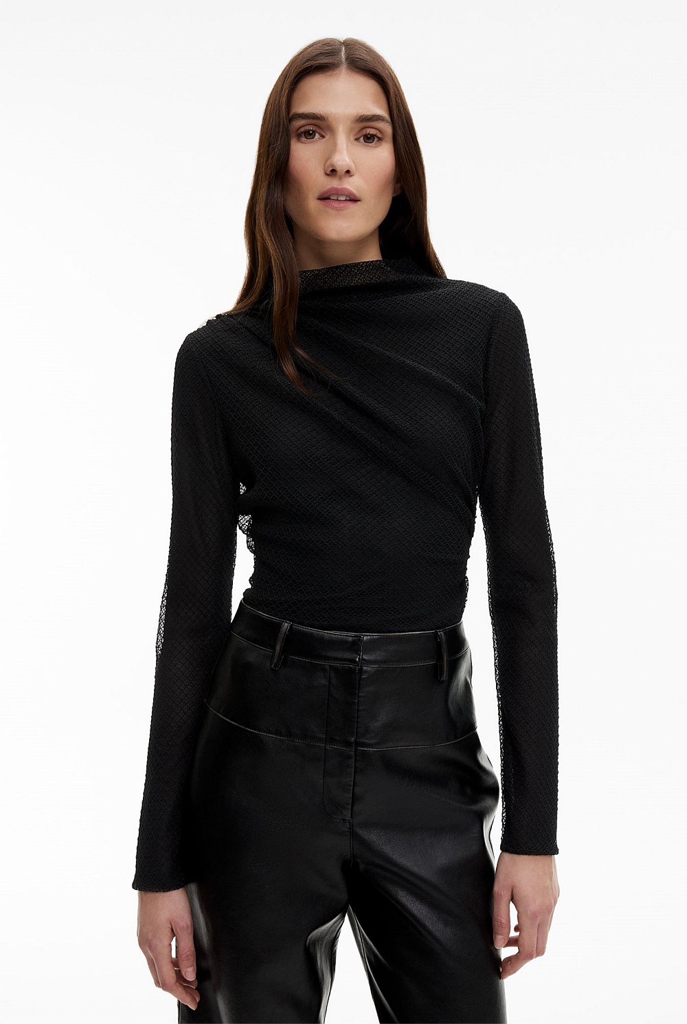Openwork Jersey Top