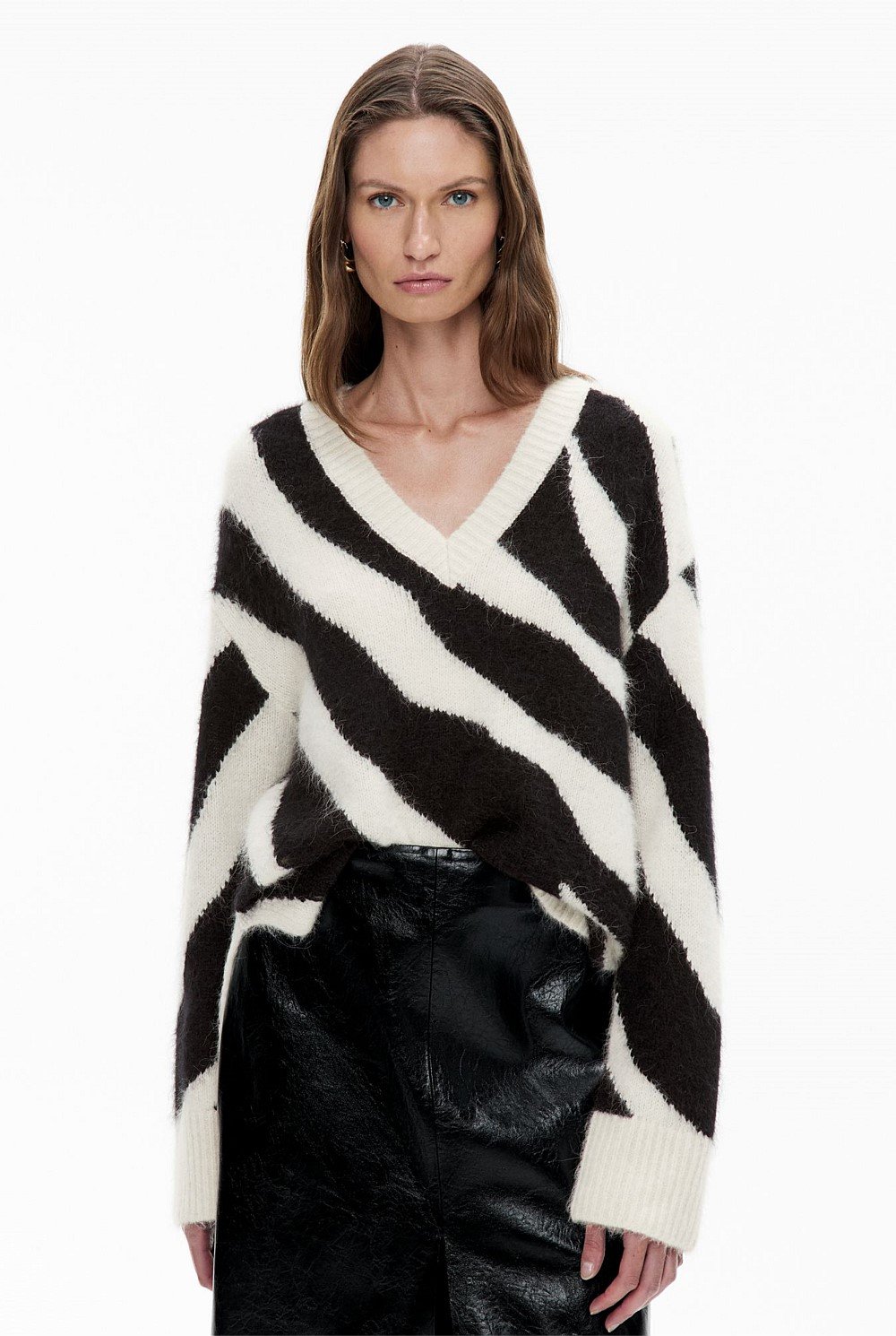 Fluffy V Neck Knit