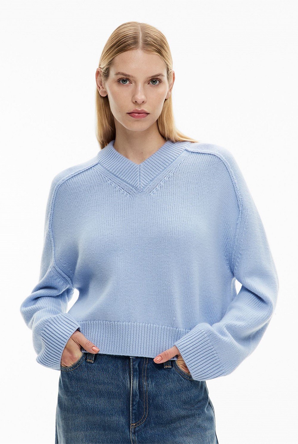 High V Knit Jumper