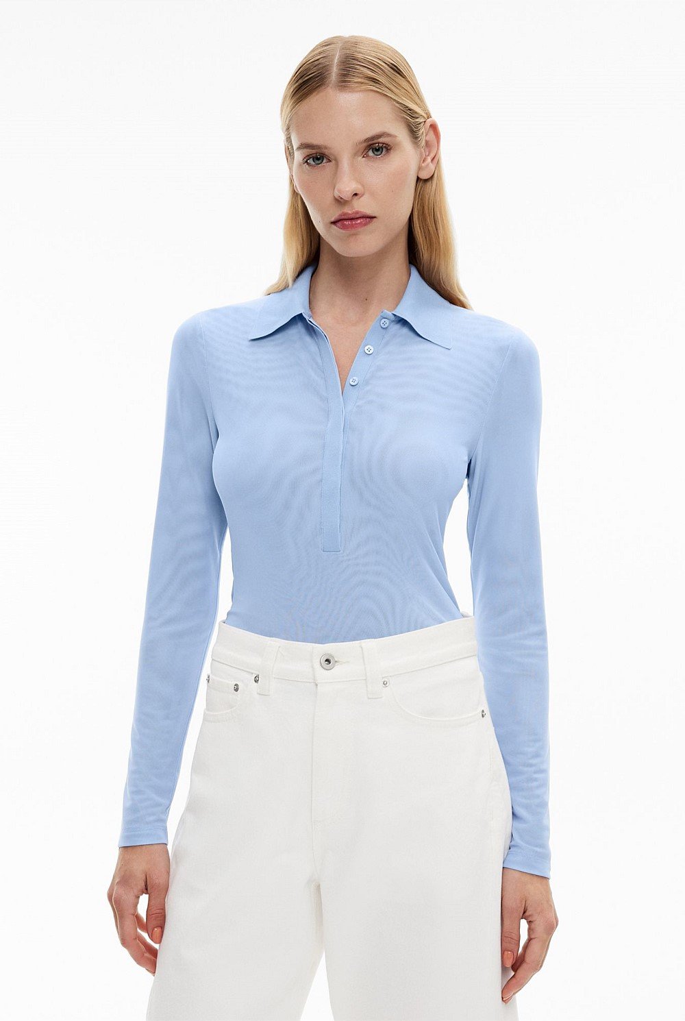 Mesh Polo Top