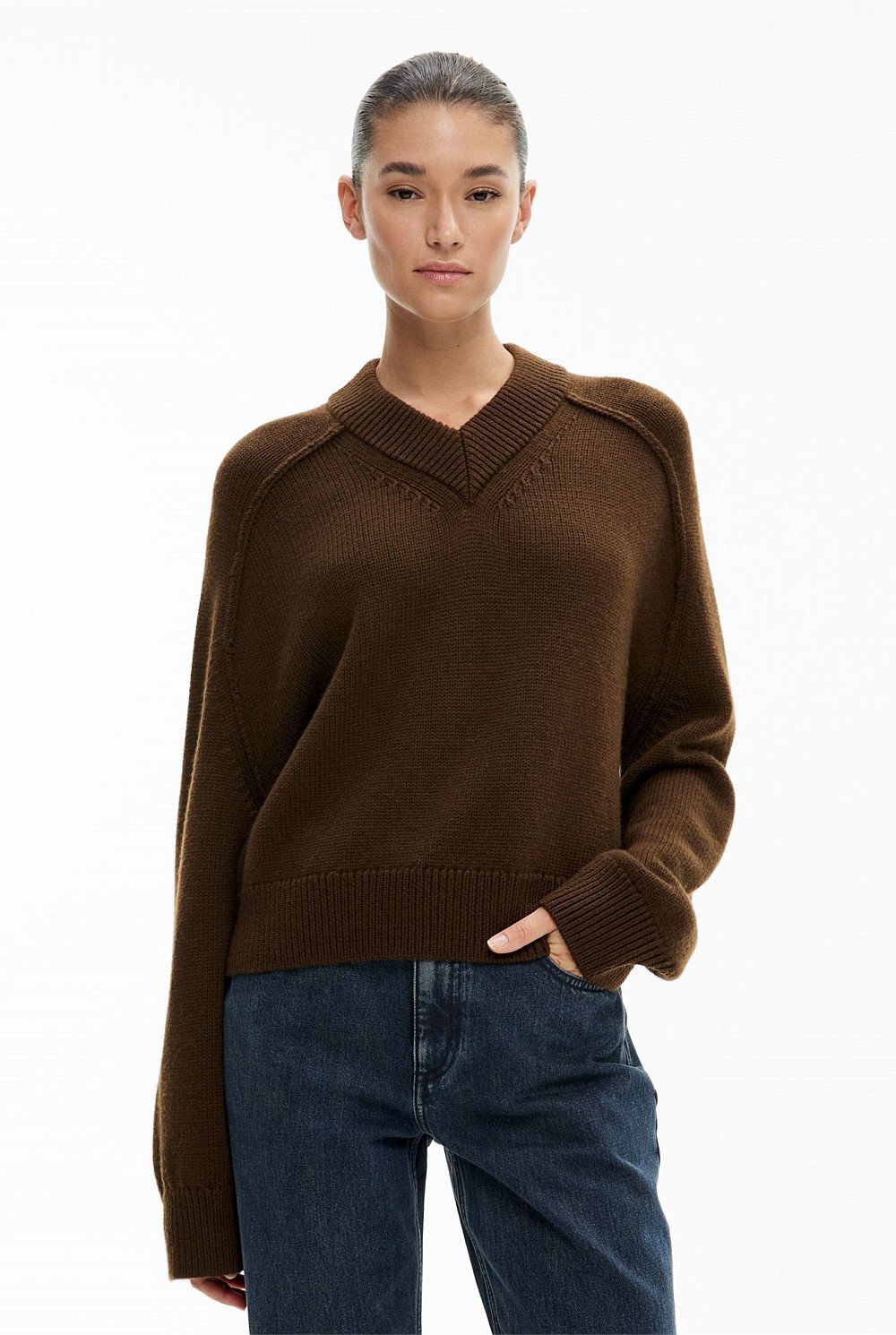 High V Knit Jumper