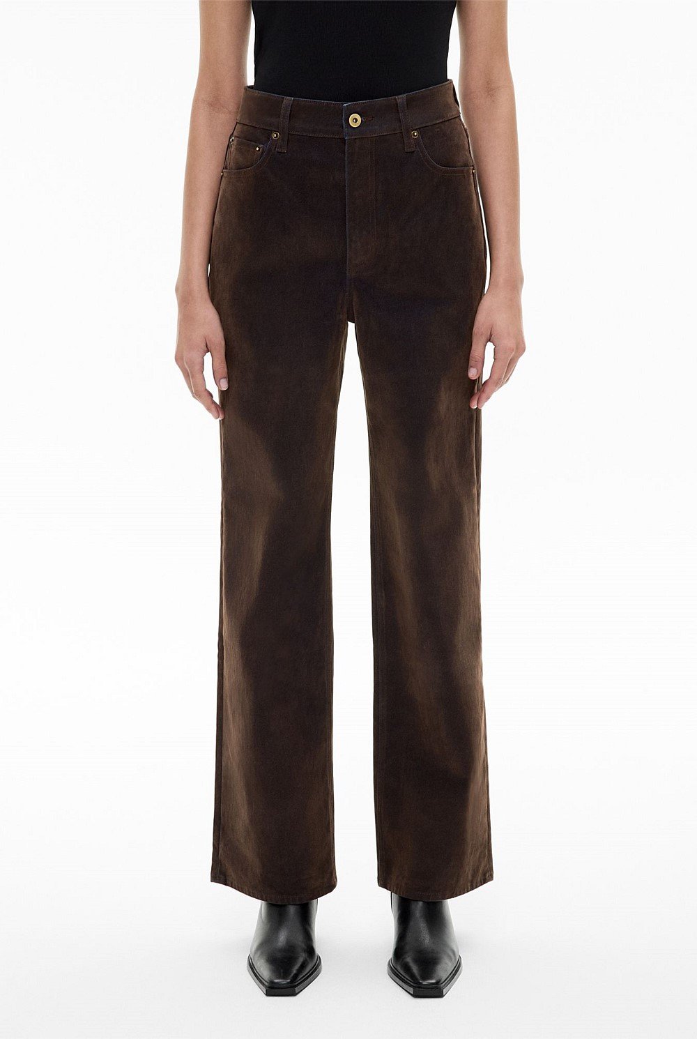 Flocked Denim Jeans