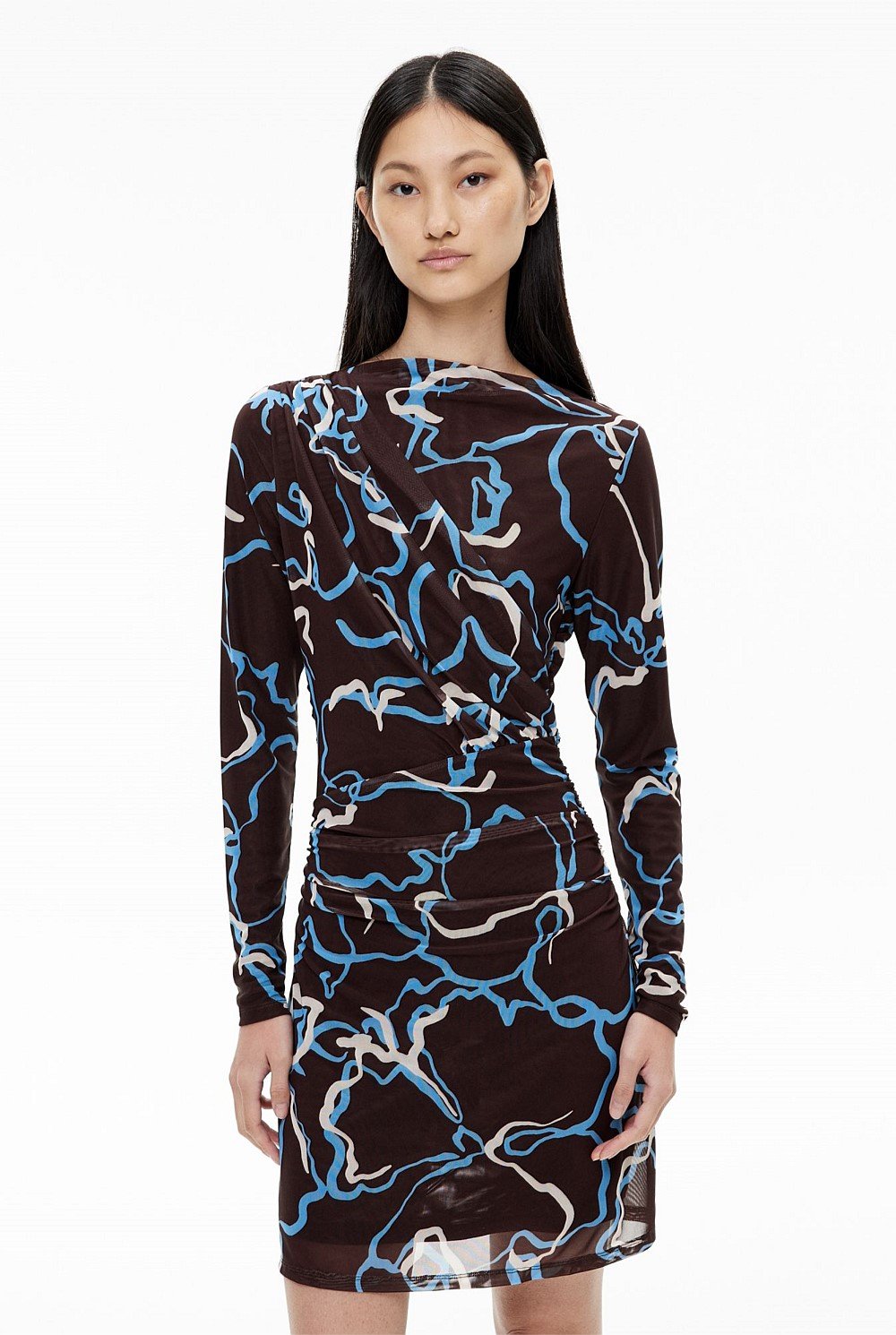 Panel Detail Mesh Dress