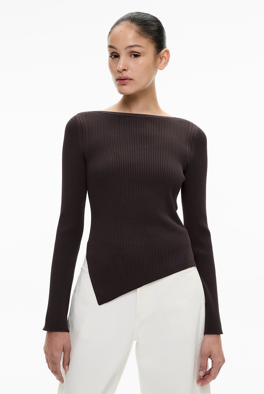 Asymmetric Hem Knit