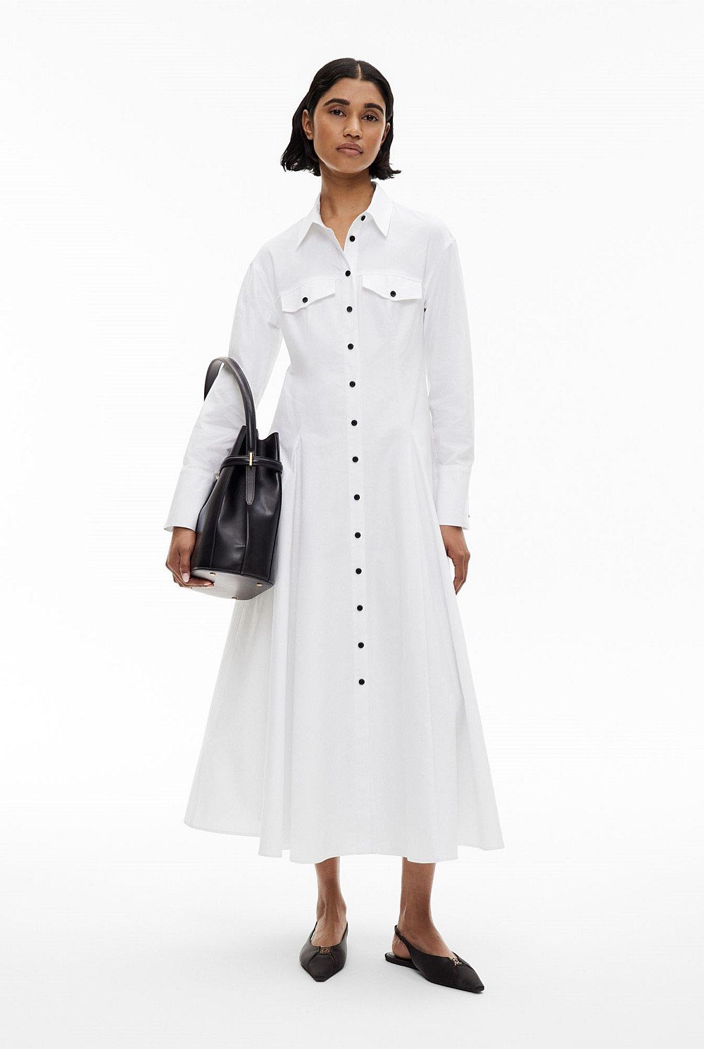 Godet Shirt Dress
