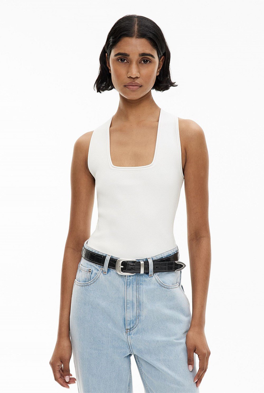 Compact Square Neck Tank Top
