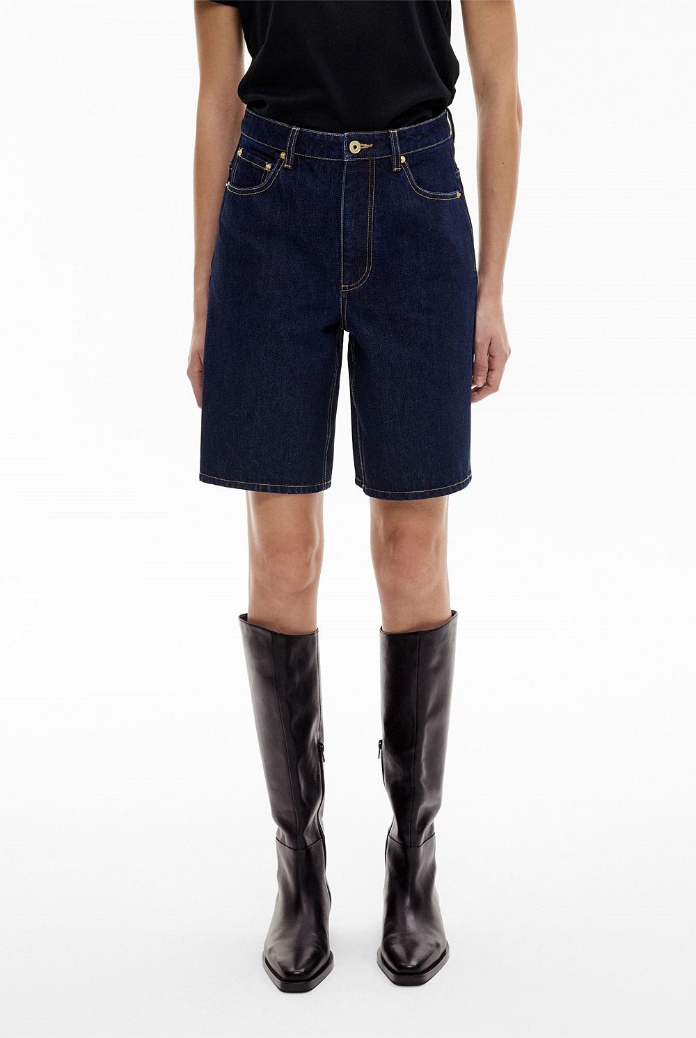 Denim Bermuda Shorts