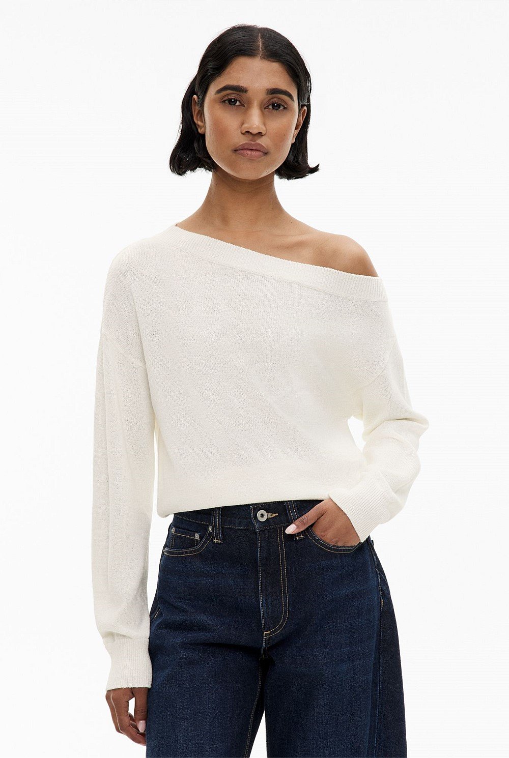 Asymmetric Slouch Knit