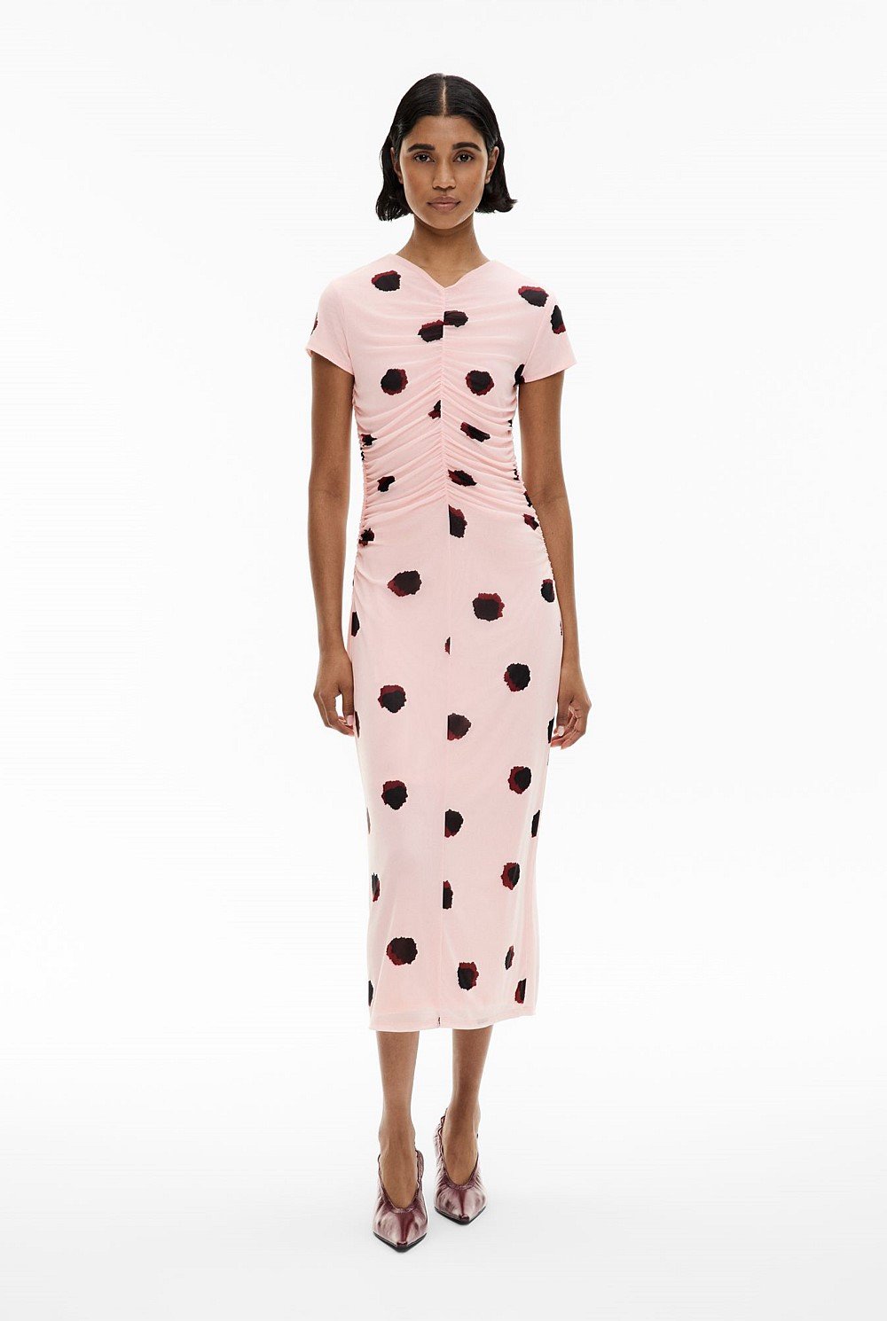 Gather Mesh Dress