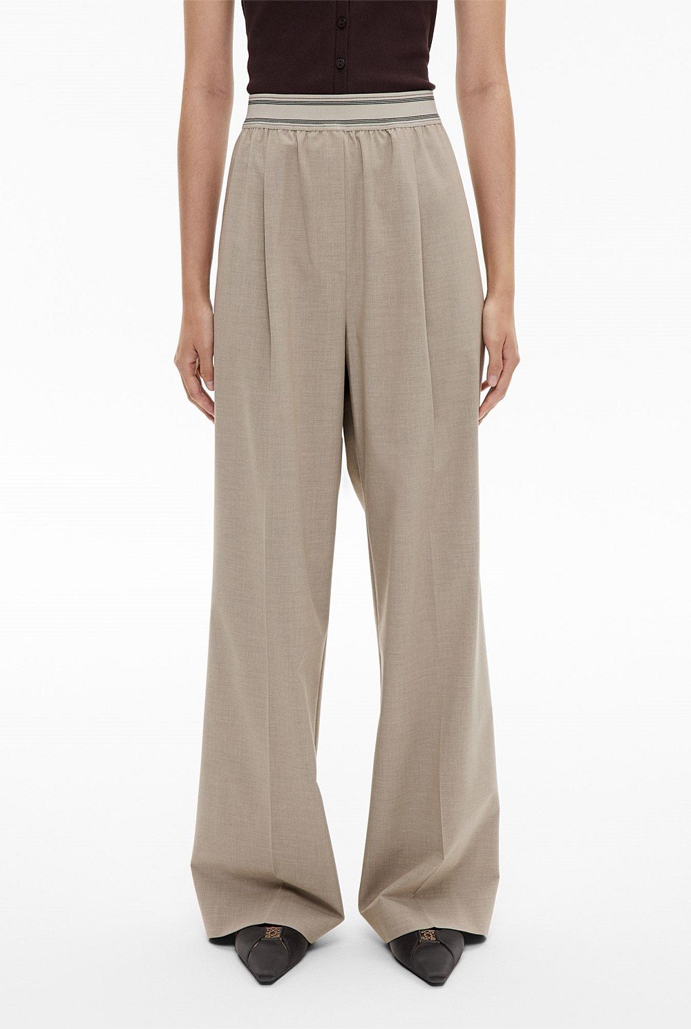 Elastic Detail Pants
