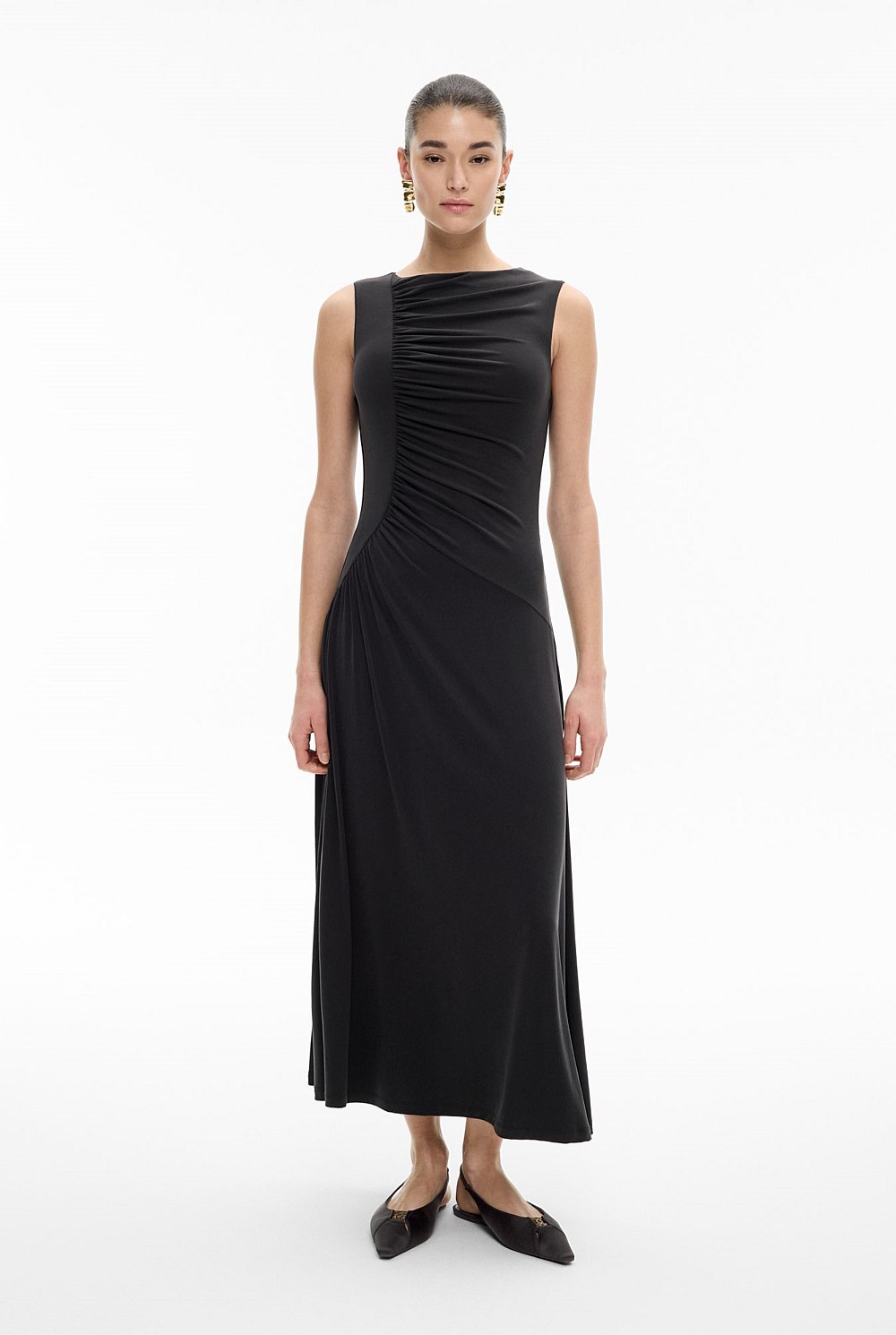 Gathered Jersey Dress