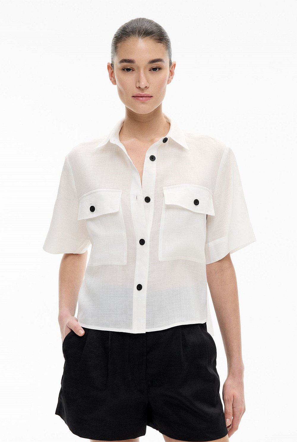 Short Sleeve Utility Pocket Shirt