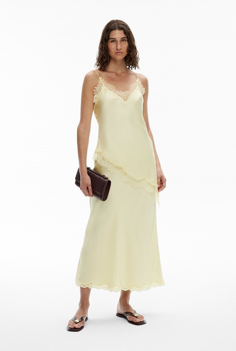 Lace Trim Maxi Skirt