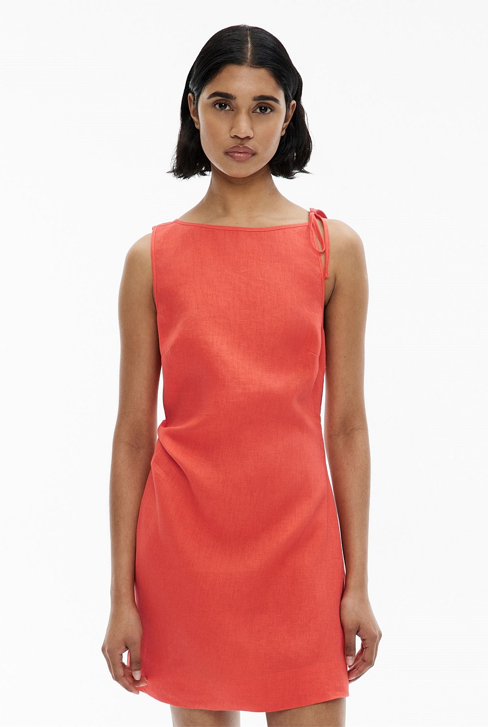 Tie Shoulder Mini Dress