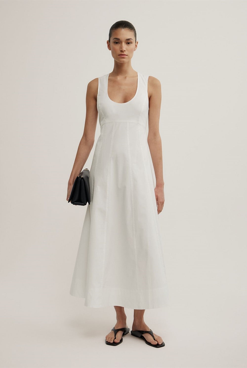 Scoop Neck Midi Dress