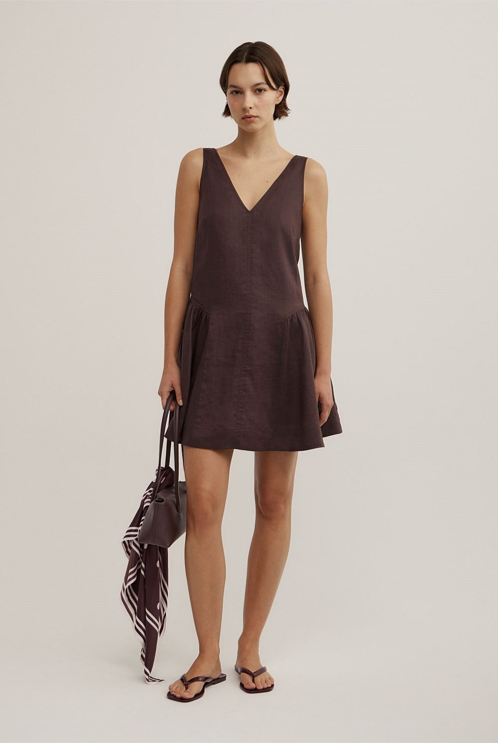 Mini Gather Panel Dress