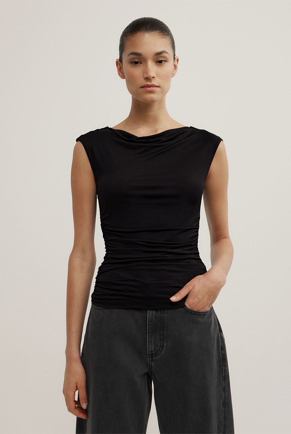 Draped Jersey T-Shirt