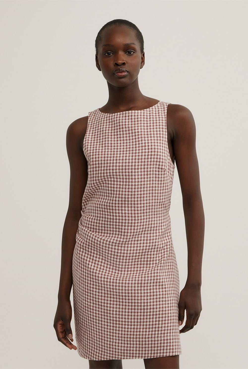 Boat Neck Mini Dress