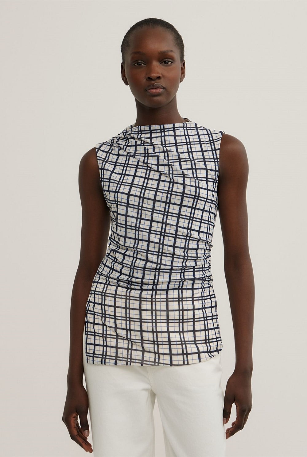 Asymmetric Mesh Tank Top