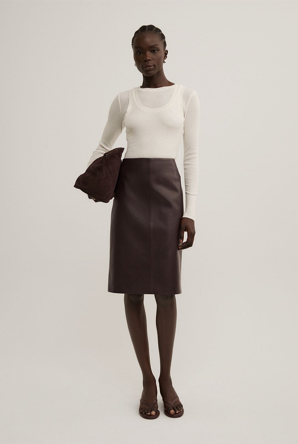 Split Back Midi Skirt