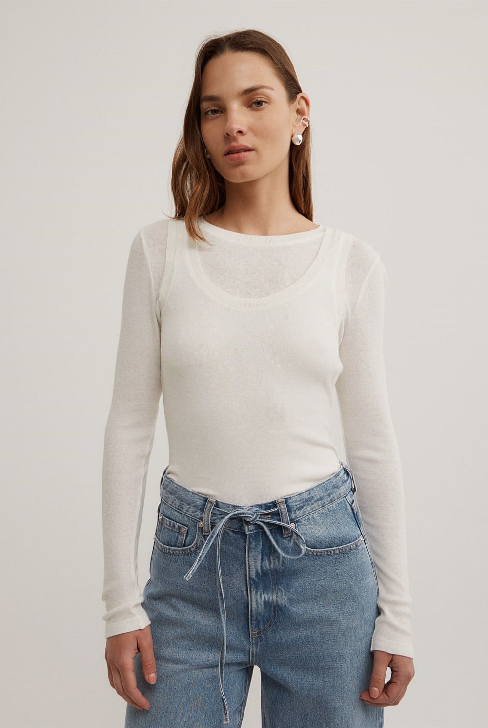 Long Sleeve Overlay Top