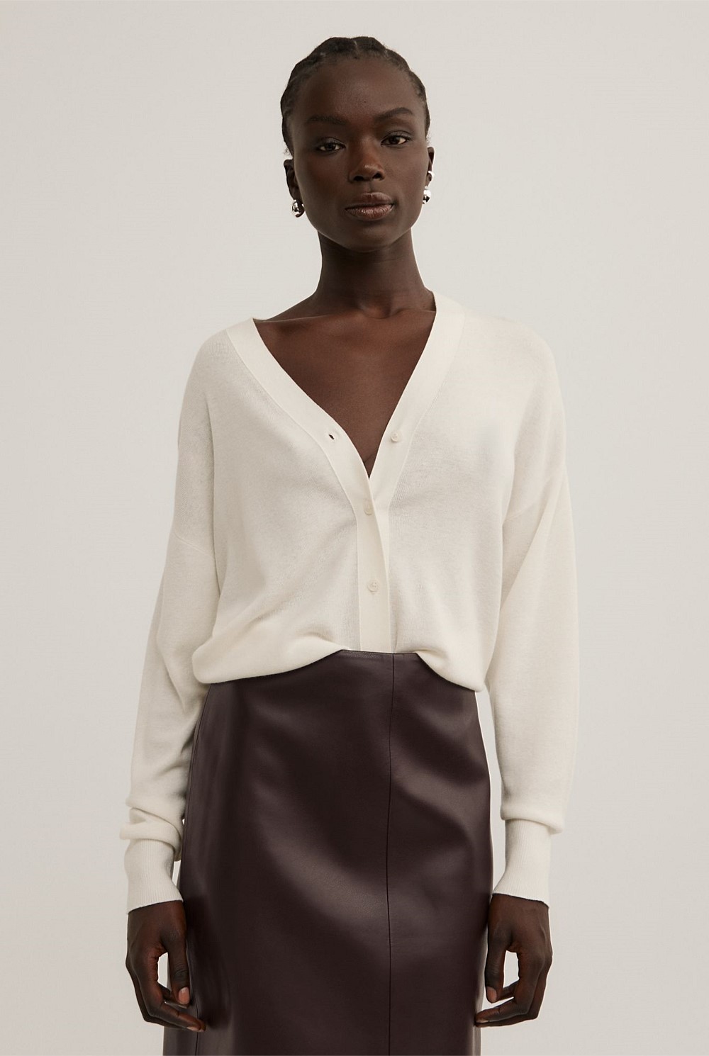 Relaxed V-Neck Cardigan