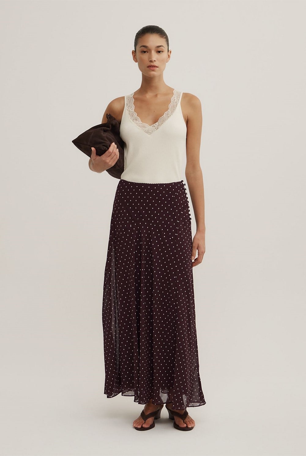 Basque Maxi Skirt