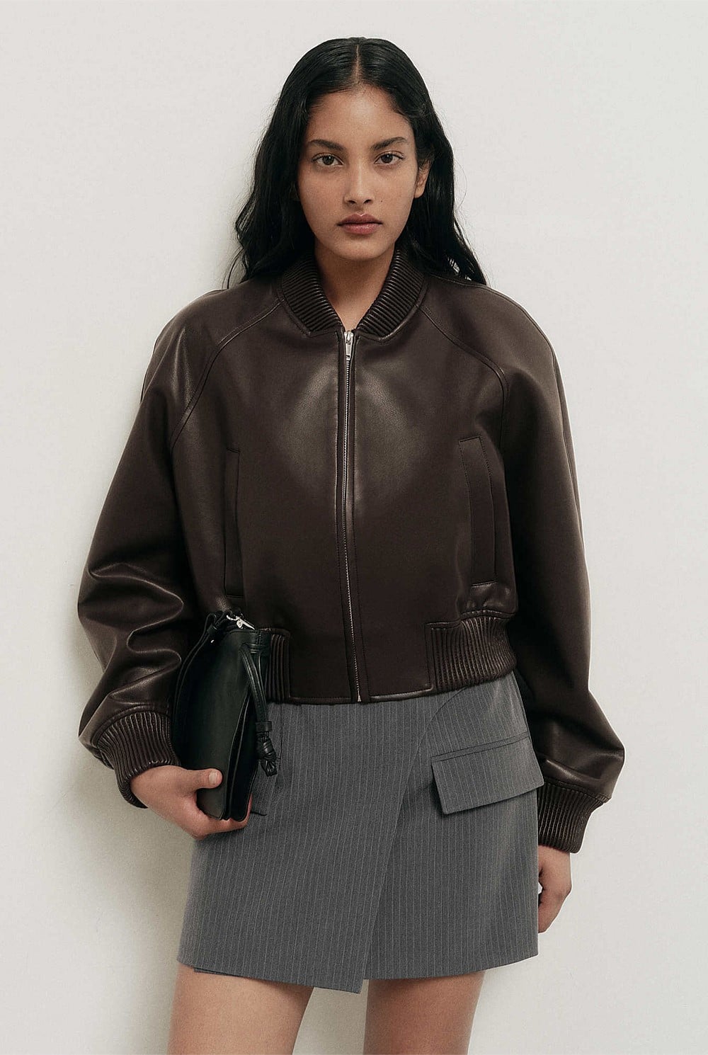 Cropped Bomber Jacket