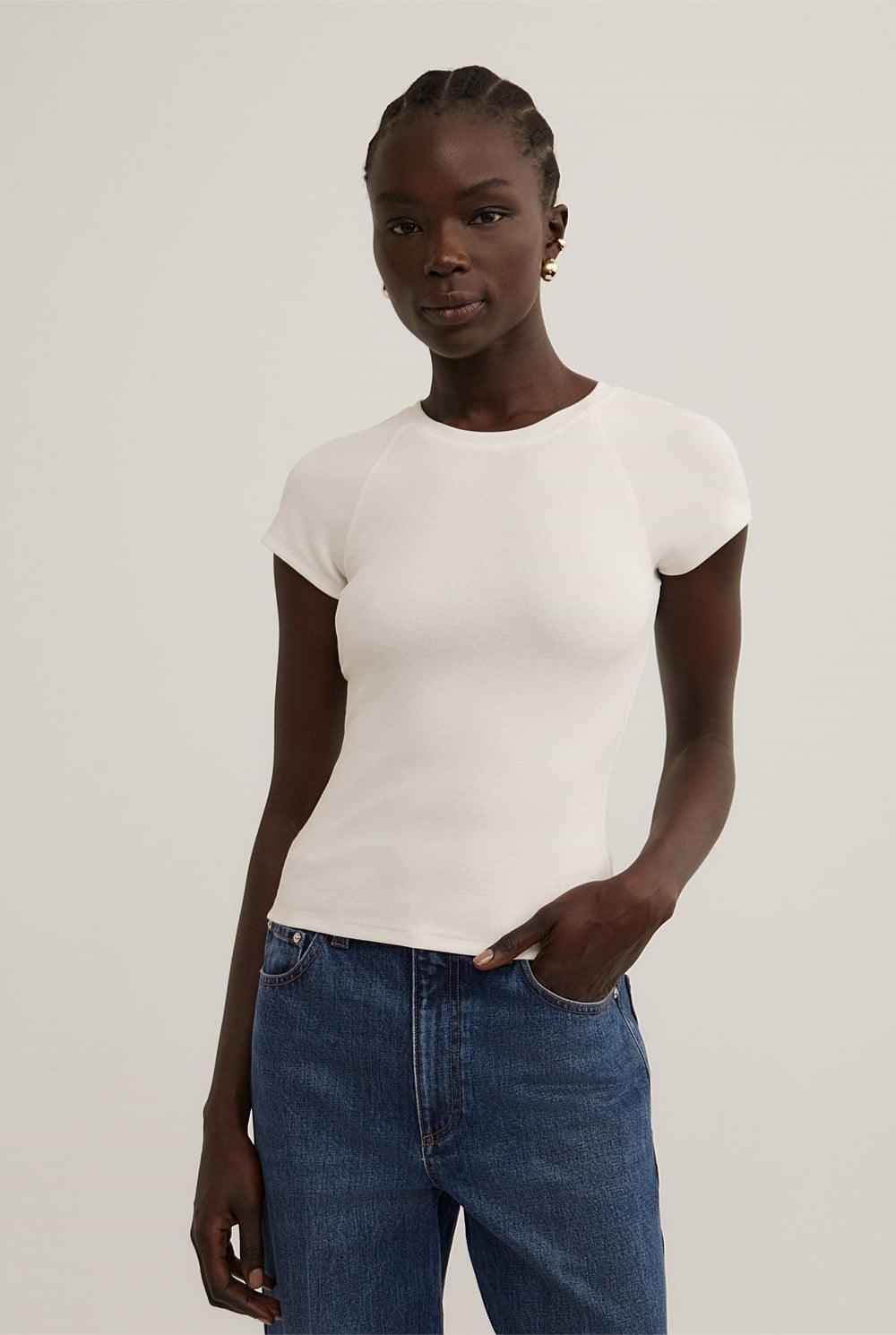 Raglan Sleeve Fitted T-Shirt
