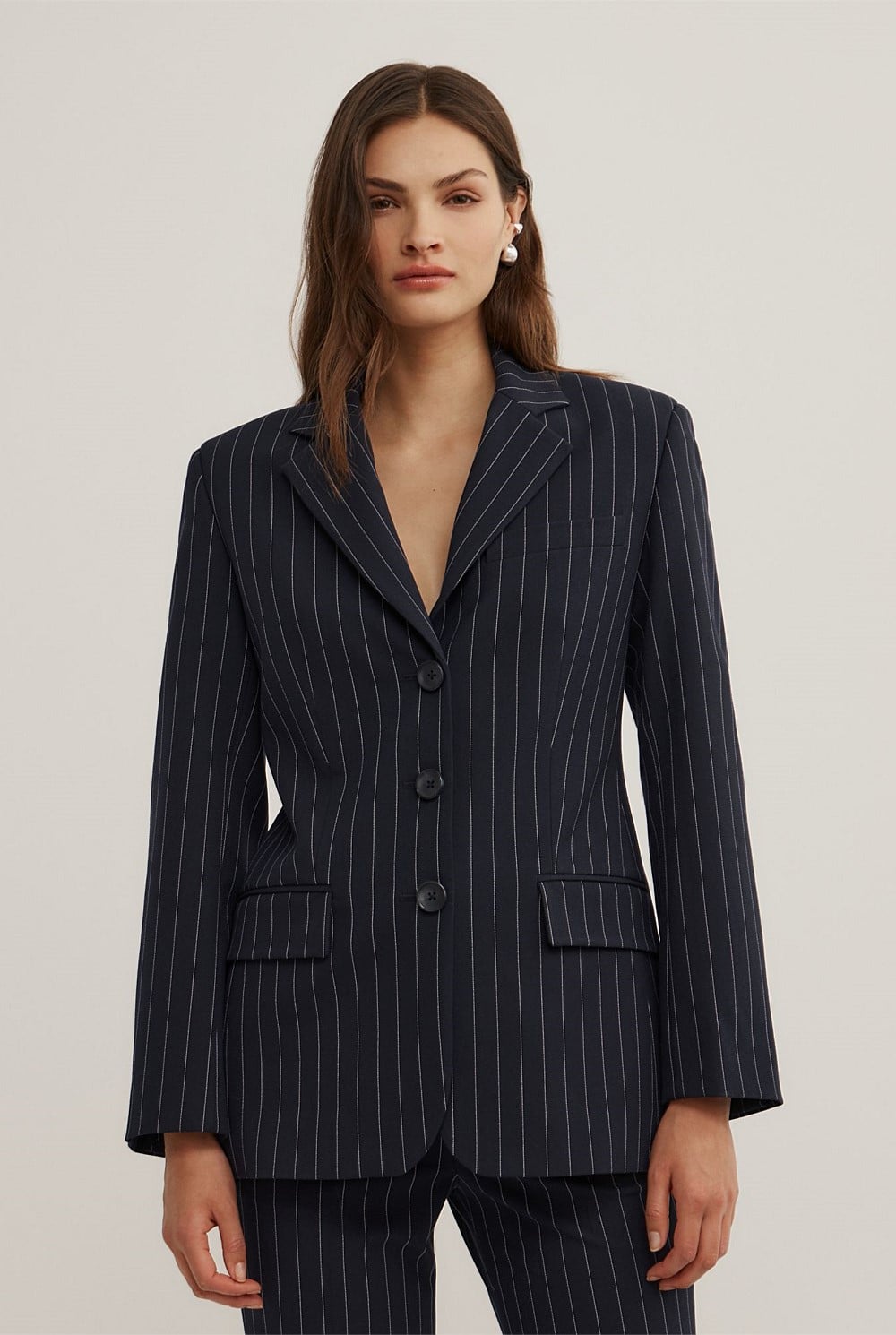 Pinstripe Blazer