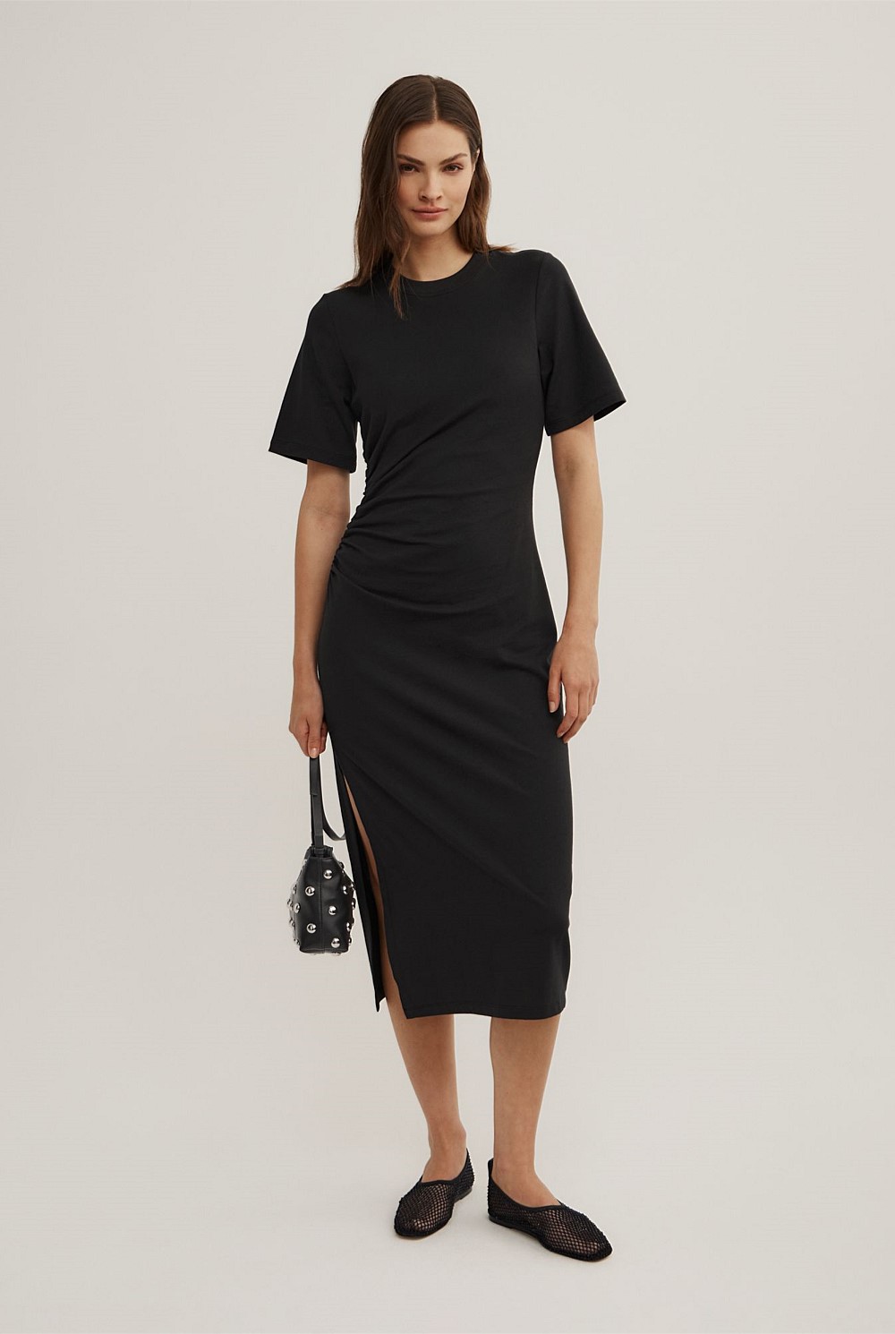 Gather T-Shirt Dress