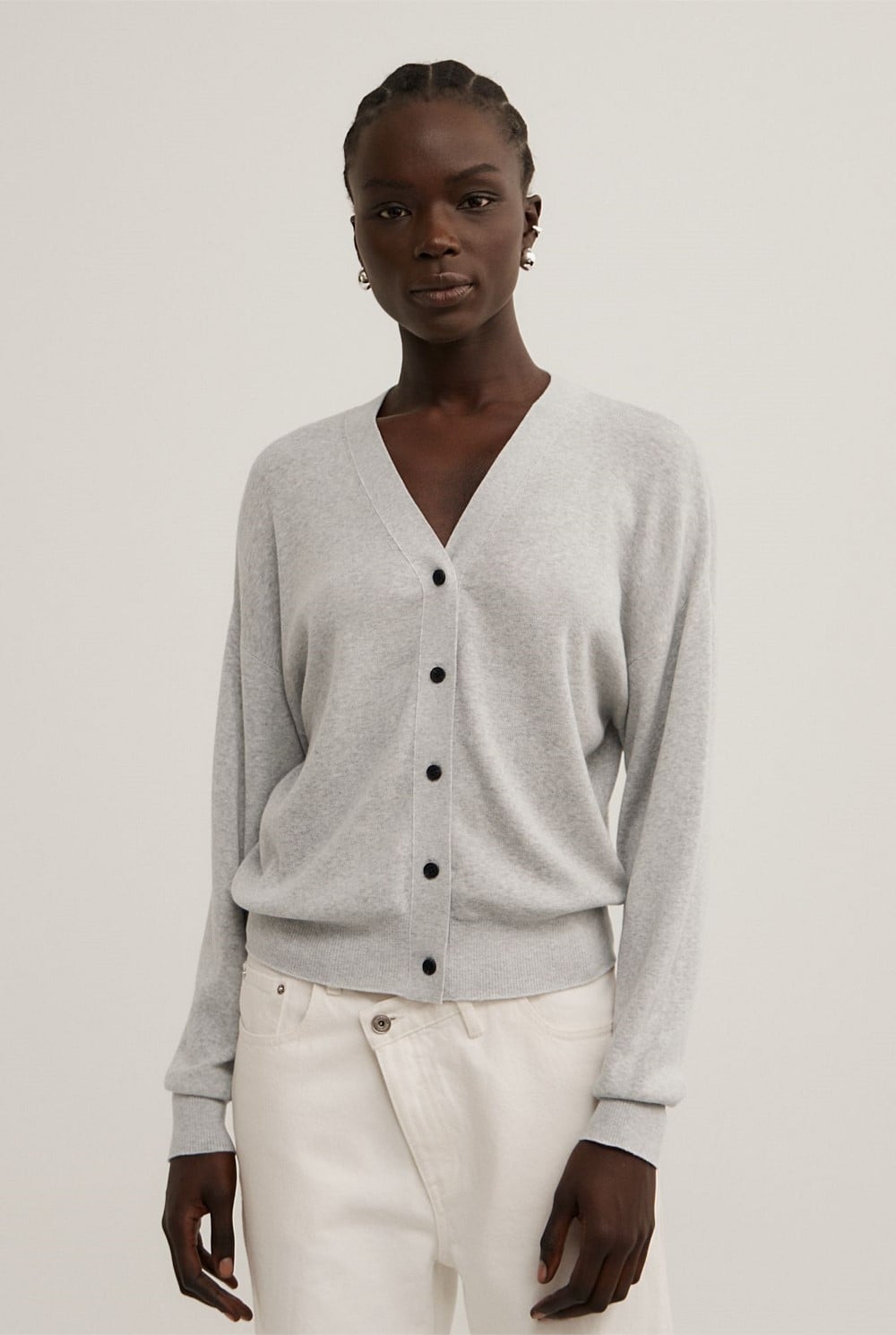 Relaxed V-Neck Cardigan