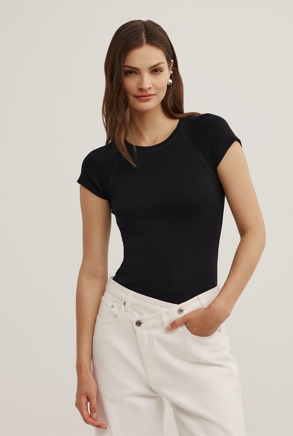 Raglan Sleeve Fitted T-Shirt
