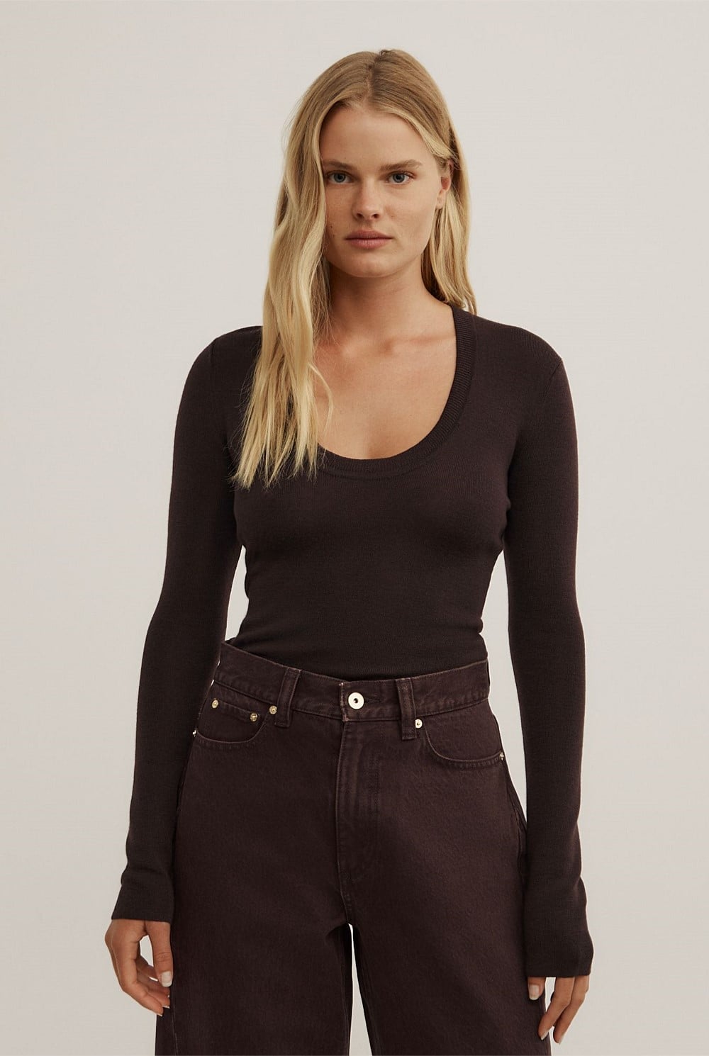 Merino Scoop Neck Knit