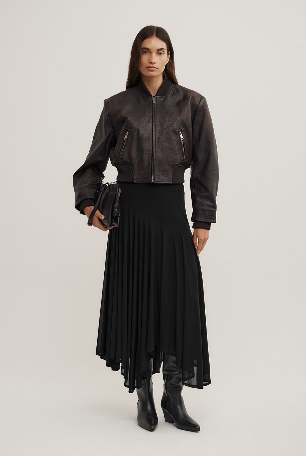 Asymmetric Drape Skirt