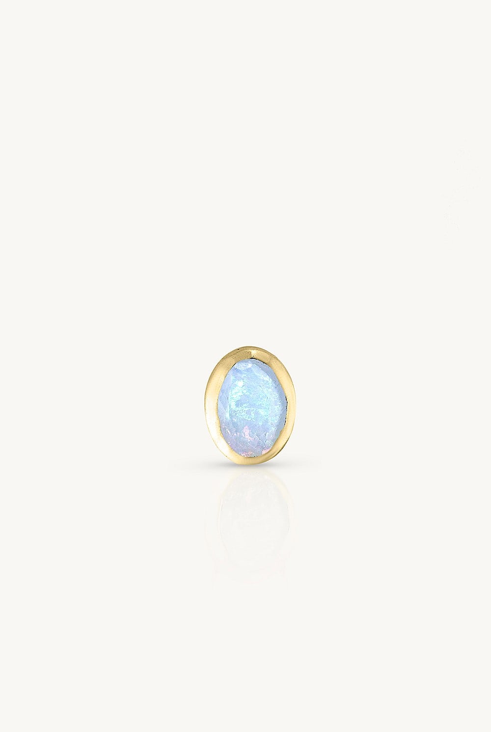 October Opal Gold Oval Birthstone Charm
