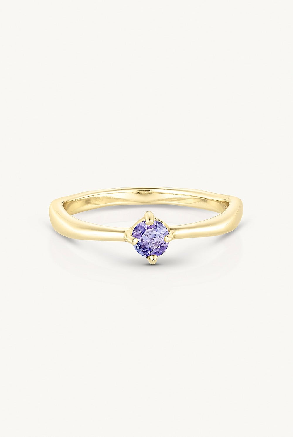 December Tanzanite Gold Birthstone Ring