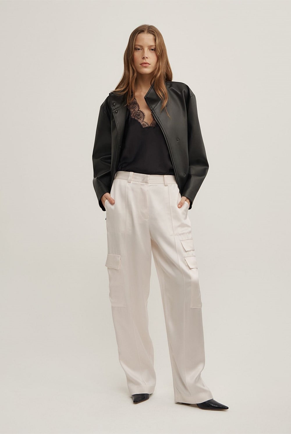 Satin Cargo Pant