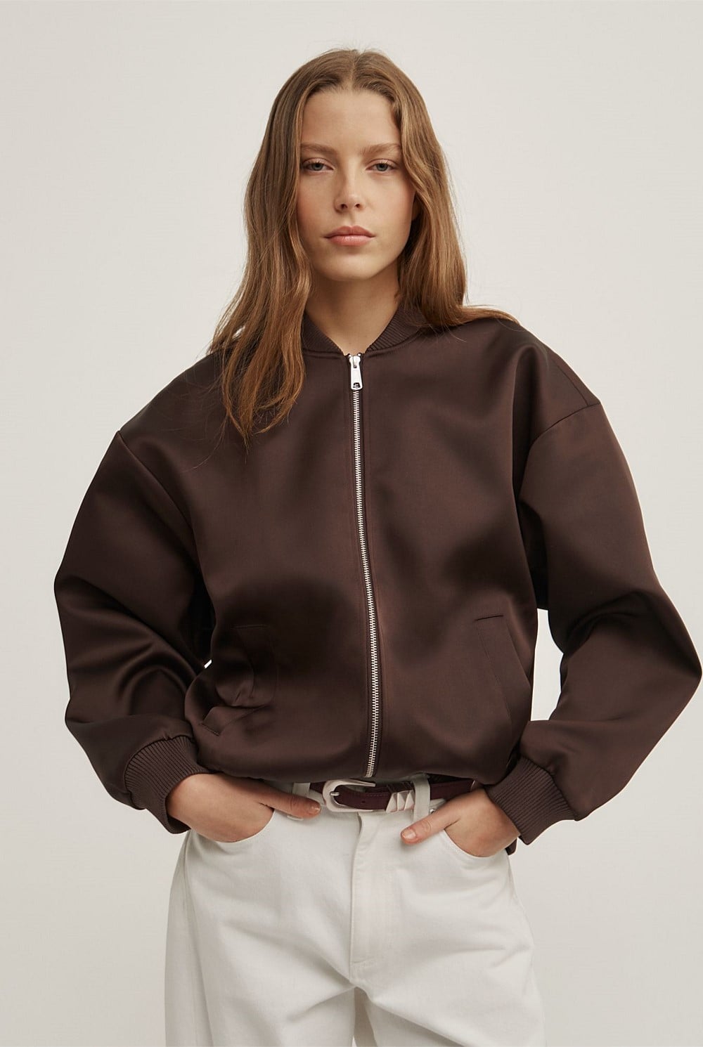 Satin Bomber Jacket