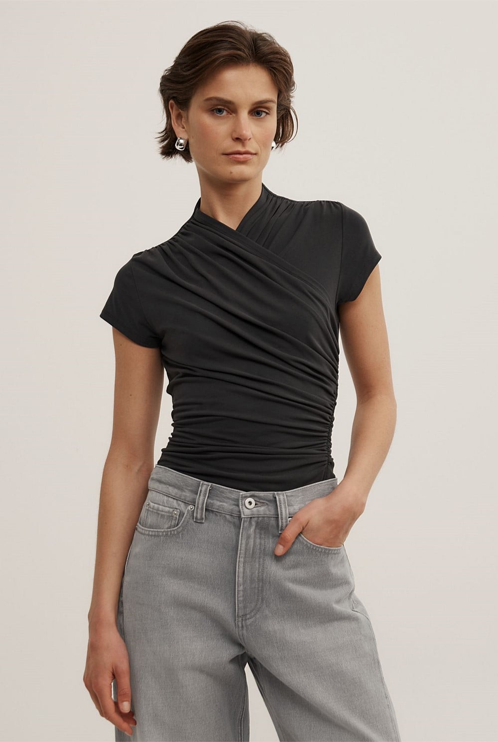 Wrap Cap Slv Tee