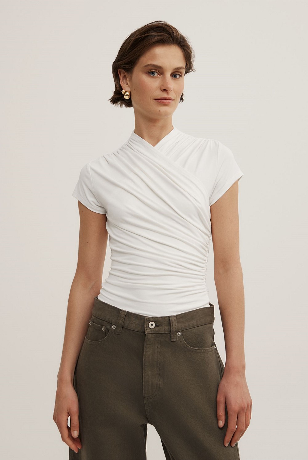Wrap Cap Slv Tee