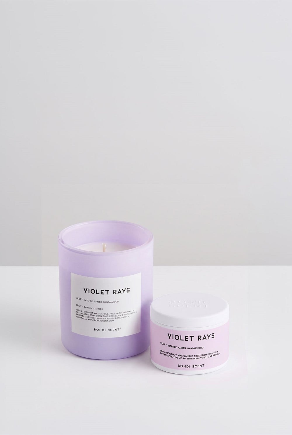 Violet Rays Candle + Travel Tin Bundle