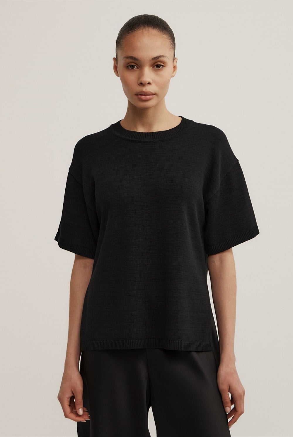 Relaxed Knit T-Shirt