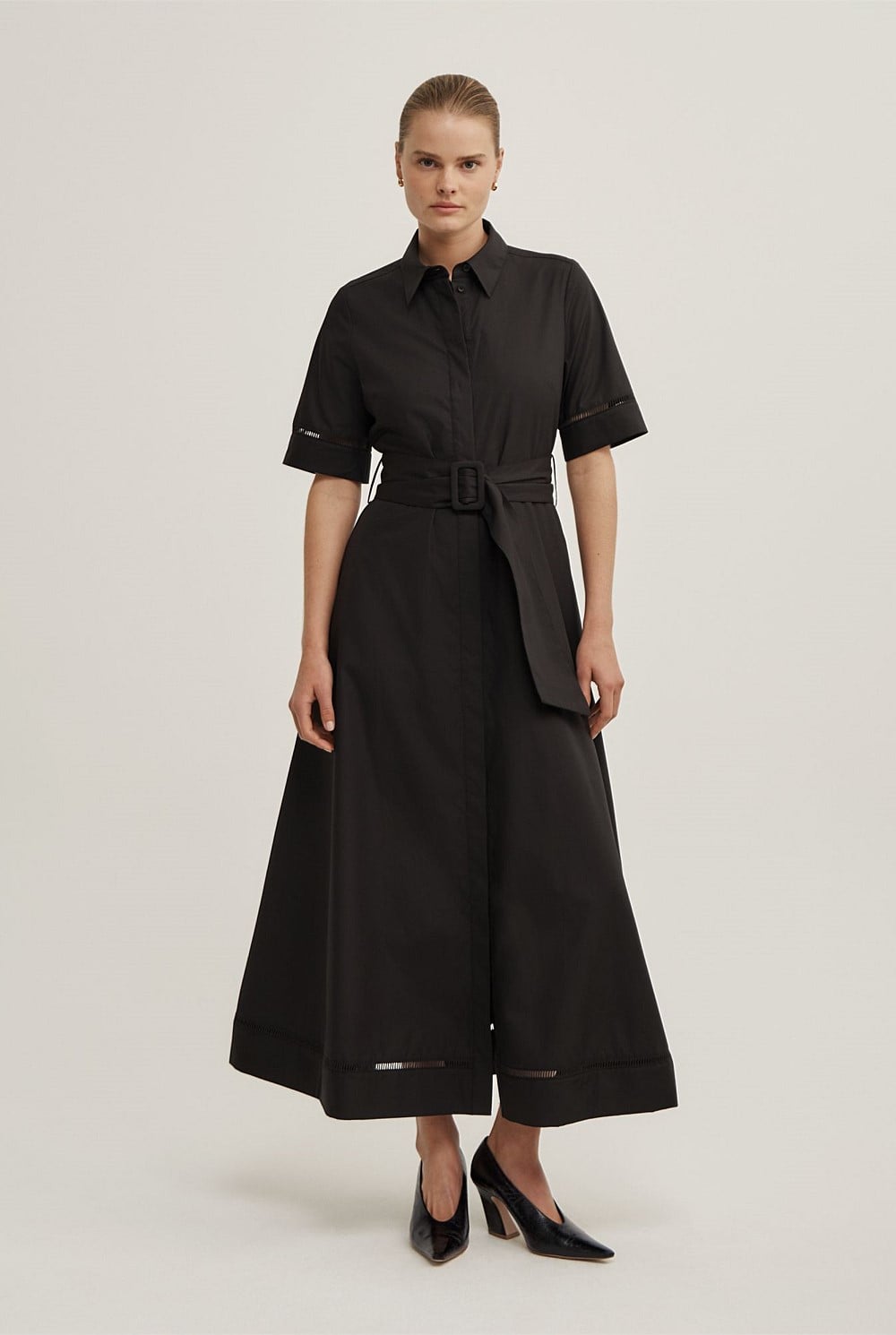 Trim Detail Shirt Dress
