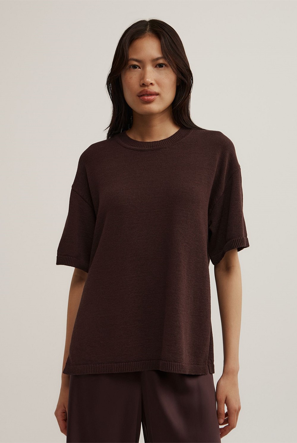 Relaxed Knit T-Shirt